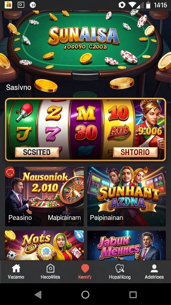 ina777 - Tampilan antarmuka pengguna yang menarik.