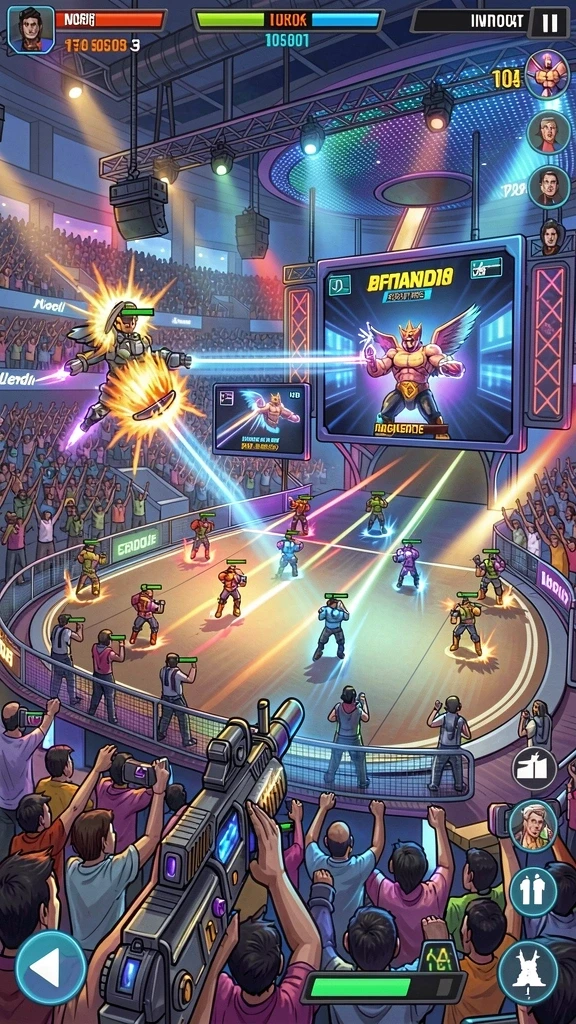 rr44 - Tampilan utama game dengan karakter yang bisa disesuaikan.